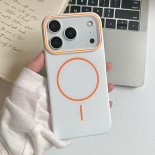 柔润细圈磁吸适用苹果17promax手机壳新款iphone16plus高级感15磨砂肤感14pro创意小众13/12男女11全包保护套