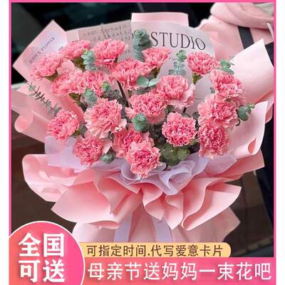 母亲节康乃馨花束鲜花速递同城配送山西省晋城市城区高平市阳城县