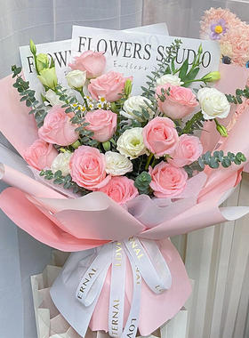 11朵玫瑰花束七夕鲜花速递抚顺市新抚区望花区顺城区同城花店配送