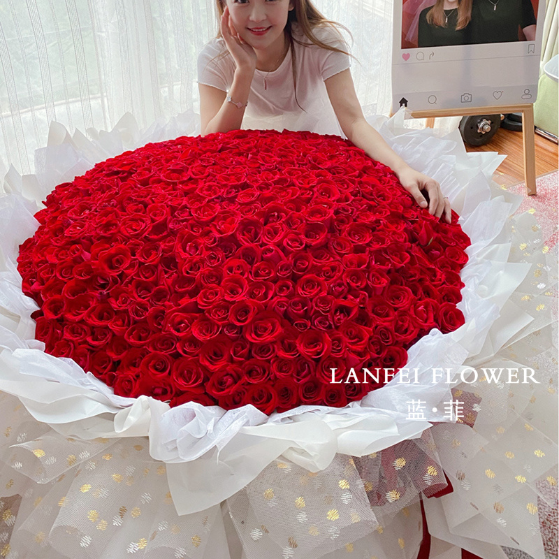 520朵999红玫瑰花束鲜花速递