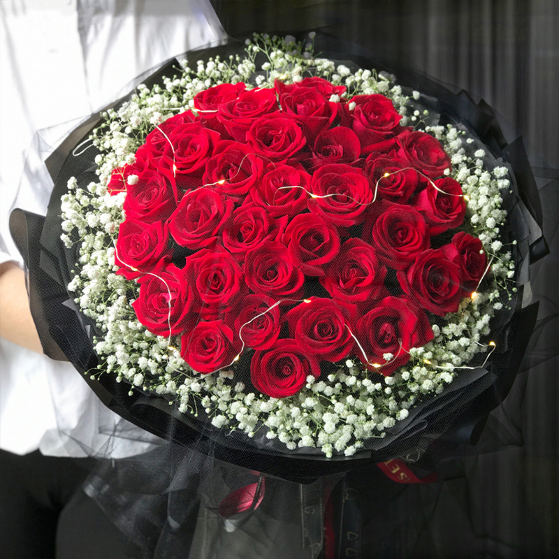 重庆市綦江县潼南县铜梁县鲜花店同城配送女友520情人节玫瑰花束