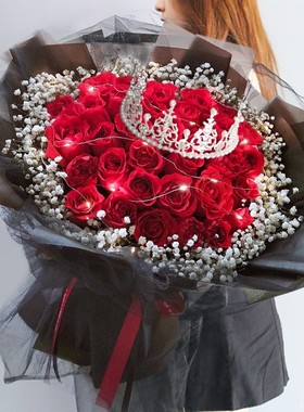 送女友生日鲜花速递安徽安庆宿松县望江县岳西县同城配送玫瑰花束