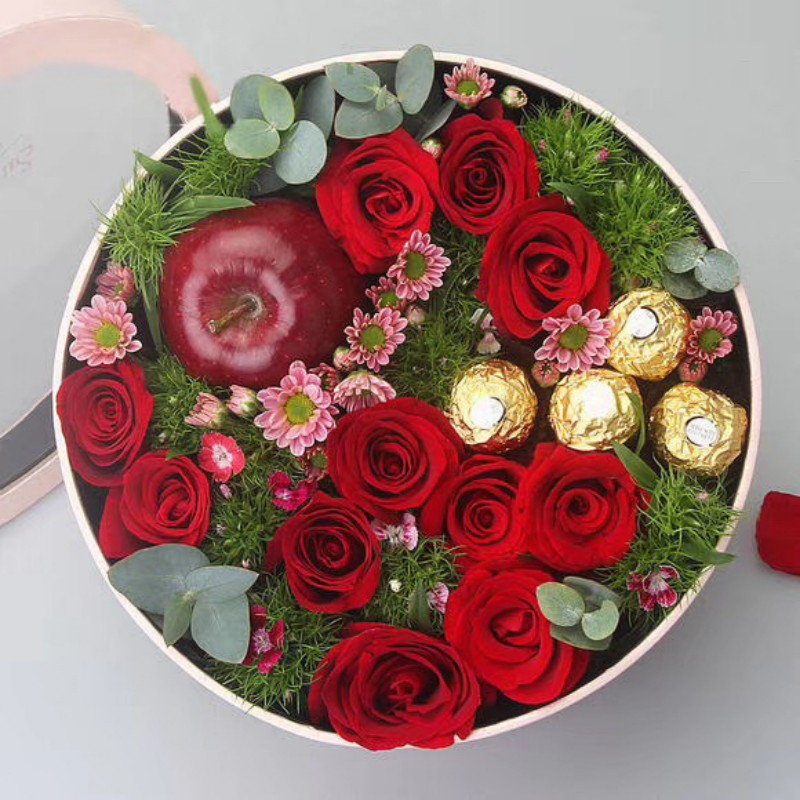 圣诞节平安夜苹果礼盒花束鲜花速递同城配送开封市祥符区兰考杞县