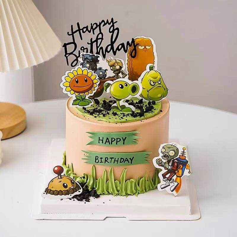 植物大战僵尸蛋糕装饰摆件生日插件插牌推推乐贴纸甜品台牛仔窝瓜,节庆用品/礼品,节日装扮用品,淘宝优惠券,粉丝福利购,淘宝优惠卷