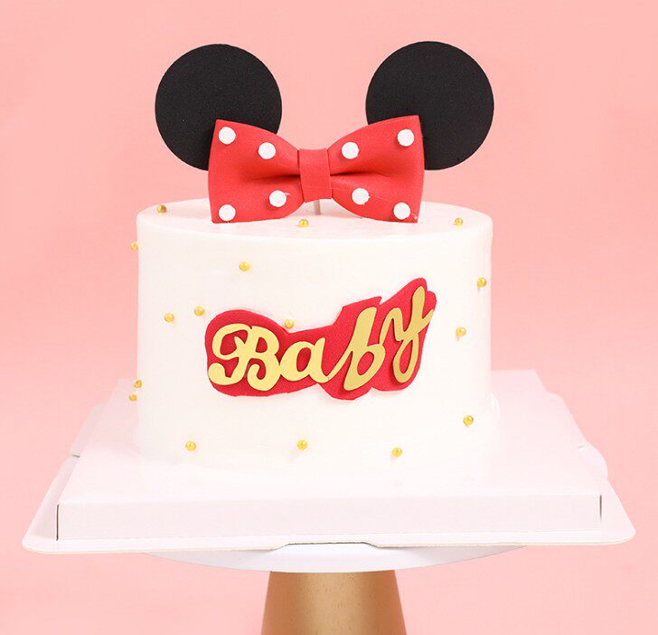 创意海绵eva老鼠宝宝插件 新生宝宝 满月百天生日蛋糕装饰用品