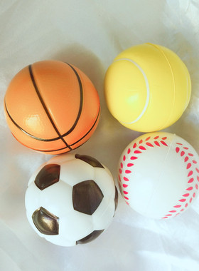 6cm篮球足球蛋糕装饰摆件 儿童玩具篮球模型 发泡PU弹力球装扮