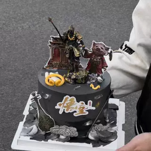 黑神话悟空蛋糕装饰摆件如意金箍棒男生男神生日烘焙甜品台插件