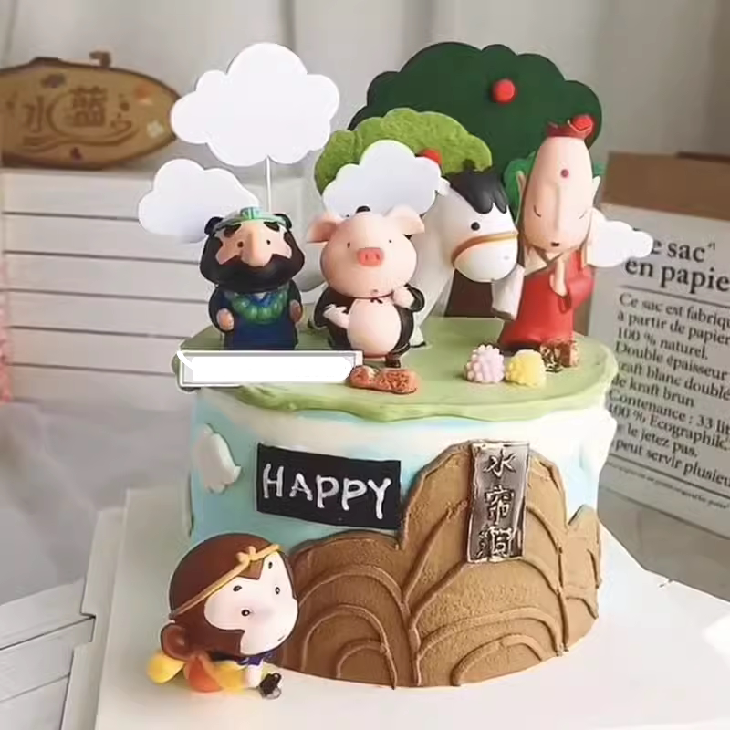 新款西游记生日蛋糕装饰摆件女孩男孩宝宝儿童蛋糕装饰可用摆件