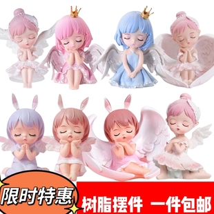 树脂贝拉公主安妮宝贝蜜雪儿天使蛋糕装饰摆件2023新款儿童周岁
