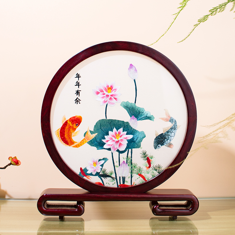 清风雅绣苏绣台屏，雅趣共赏