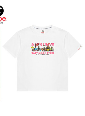Aape联名BABY MILO STORE童装春夏卡通印花短袖T恤9752XXO