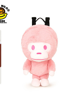 BABY MILO STORE配饰卡通毛绒小猴公仔双肩包4235XXP