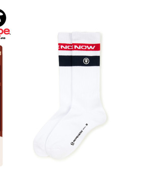 Aape旗舰店配饰猿人刺绣撞色潮流休闲中筒袜5135XXO