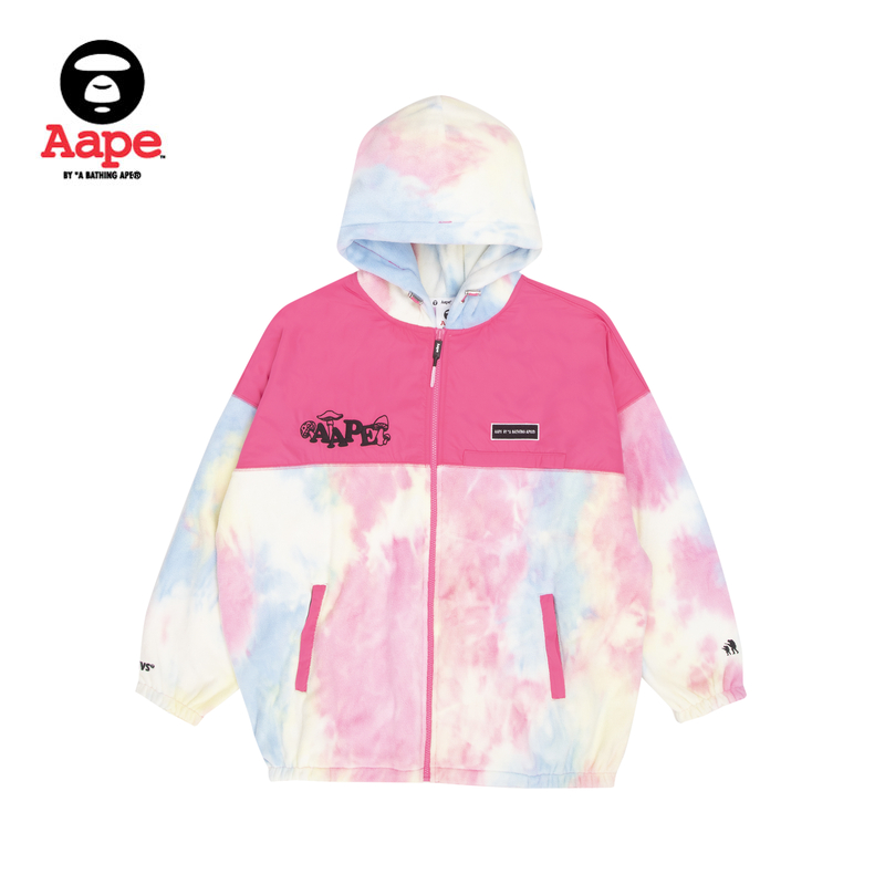 秋冬印花多彩拼接扎染加绒