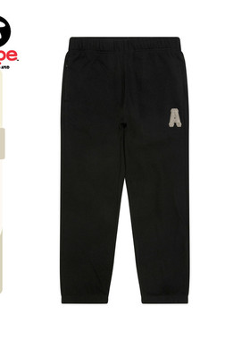 Aape旗舰店男装秋冬字母徽章简约潮流薄绒休闲长裤卫裤C637XXP