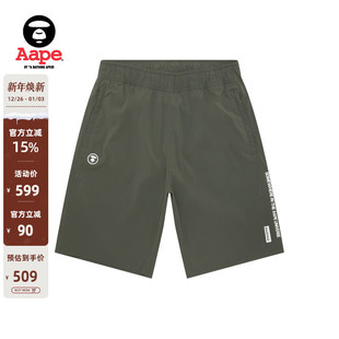 Aape旗舰店男装 B671XXO 春夏小标徽章潮流简约休闲短裤