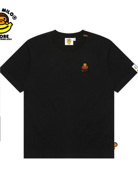 BABY MILO STORE女装卡通小猴寿司图案印花短袖T恤0458XXQ