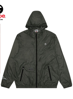 Aape旗舰店男装春夏猿人徽章字母UPF40+连帽防晒衣薄夹克7637XXM