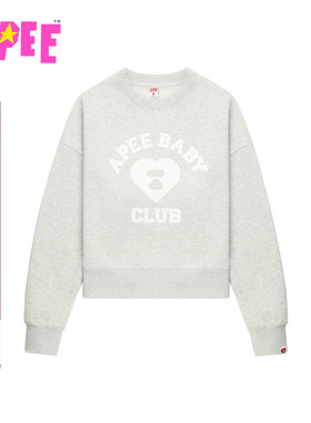 APEE女装秋冬心型字母印花圆领卫衣F372A5P