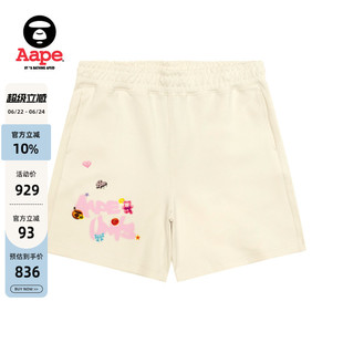 Aape旗舰店女装春夏美式涂鸦卡通图案印花潮流短裤D629XXQ