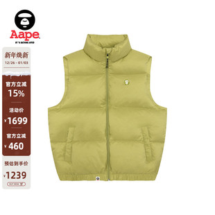 Aape旗舰店男装 秋冬小标徽章简约休闲红色马甲羽绒服7721XXP