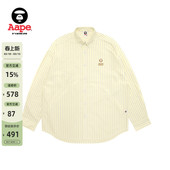 衬衫 小标徽章休闲条纹长袖 8541XXP 春季 Aape旗舰店男装