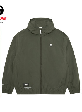 Aape旗舰店男装25春夏猿人徽章薄简约潮流连帽夹克外套7715XXO