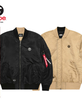 Aape联名ALPHA INDUSTRIES男装秋冬双面穿飞行夹克外套9738XXP