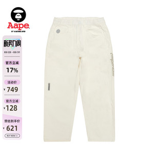 Aape旗舰店男装 B662XAO 25春夏猿人徽章字母刺绣宽松潮流牛仔裤