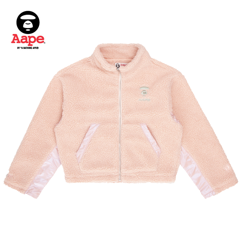 aape旗舰店女装秋冬字母刺绣拼接