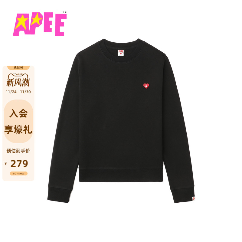 APEE爱心徽章圆领卫衣