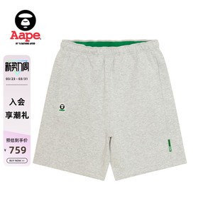 Aape旗舰店男装 D637XAQ 运动系列匹克球猿人徽章休闲短裤