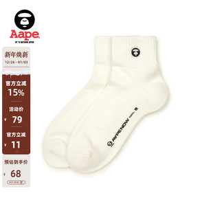 Aape旗舰店配饰猿人徽章刺绣简约短袜5225XXM