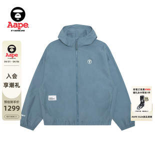 春夏猿人小标徽章连帽薄夹克外套7769XXQ Aape旗舰店男装