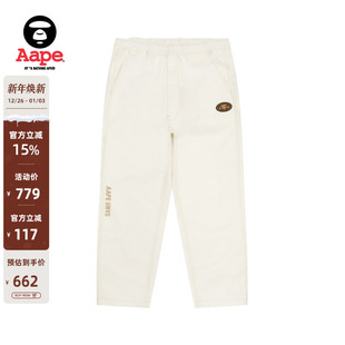 Aape旗舰店男装 B689XXO 25春夏猿人字母刺绣复古简约潮流休闲长裤