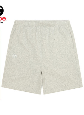 Aape旗舰店男装春夏猿人徽章字母刺绣简约潮流休闲短裤B676XAO