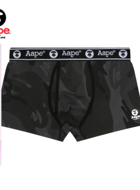 Aape旗舰店配饰猿人迷彩字母串标潮流平脚内裤5240XXP