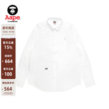 Aape旗舰店男装秋冬小标徽章休闲简约翻领长袖衬衫8539XXP