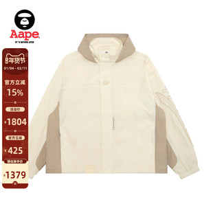 Aape旗舰店男装秋冬猿人刺绣复古撞色校园风薄夹克外套7751XXP