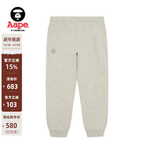 Aape旗舰店男装 C636XAP 秋冬小标徽章简约潮流休闲薄绒束脚卫裤