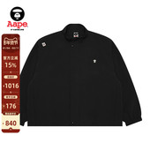 Aape旗舰店男装 秋冬小标徽章纯色简约夹克外套7729XXP