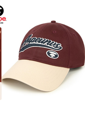 Aape旗舰店配饰猿人刺绣美式撞色潮流红色鸭舌帽棒球帽5256XXO