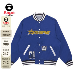 春秋多色印花刺绣双面穿迷彩棒球服外套7502XXI Aape旗舰店男装