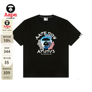 Aape旗舰店男装 T恤1637XXO 春夏字母图案印花休闲潮流短袖