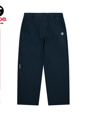 Aape旗舰店男装25春夏猿人徽章字母刺绣简约潮流休闲长裤B665XXO