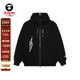 Aape旗舰店男装 秋冬猿人徽章字母印花薄绒连帽卫衣外套C397XXP