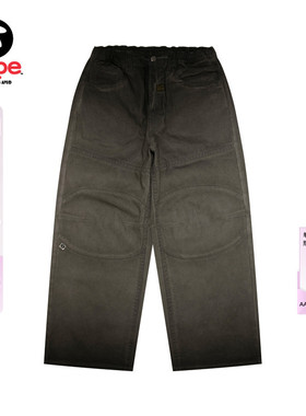 Aape旗舰店男装春夏猿人刺绣水洗做旧渐变休闲长裤D600XXQ