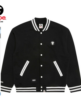 Aape旗舰店男装秋冬猿人徽章潮流休闲薄绒卫衣棒球服外套C360XXP