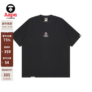 Aape旗舰店男装 T恤1601XXO 春夏扑克猿人徽章潮流休闲宽松短袖