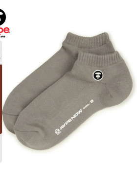 Aape旗舰店配饰猿人刺绣简约潮流短袜4290XXP